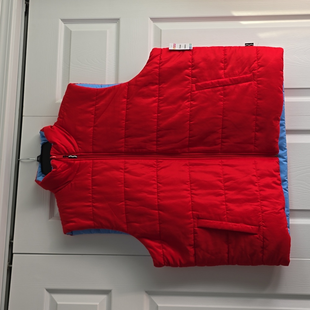 Crayola Red and Light Blue Reversible Puffer Vest - XXL - NWT